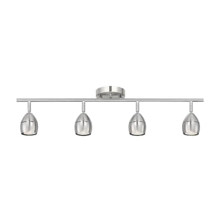 Westinghouse Fixture Ceiling LED Dimmable Track 7W 4Lght Borgata GU10 Base Bulb Brsh Nkl 6129500